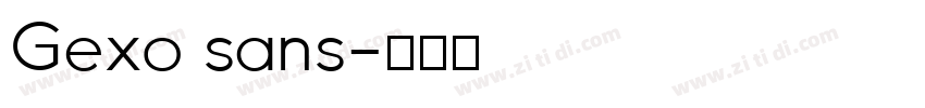 Gexo sans字体转换